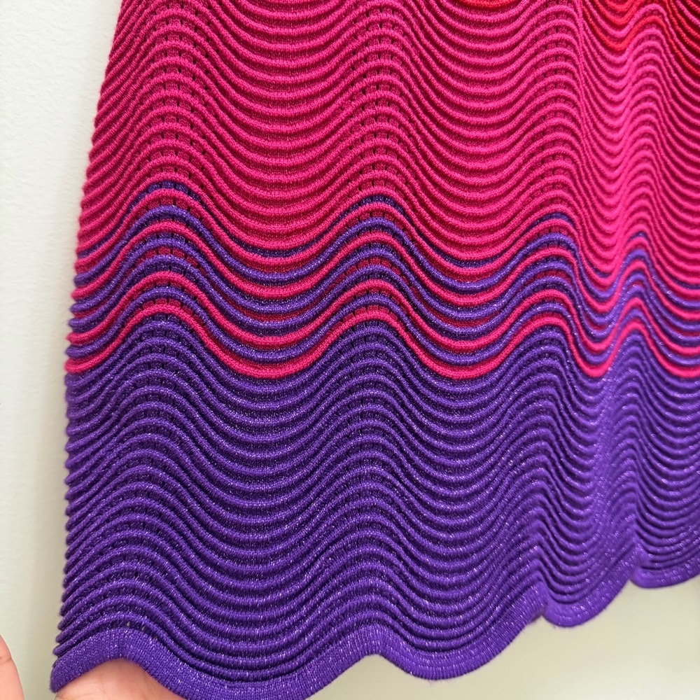 TORN by Ronny Kobo Hope Colorblock Scalloped Knit Mini Dress Sleeveless Size M - Picture 5 of 10